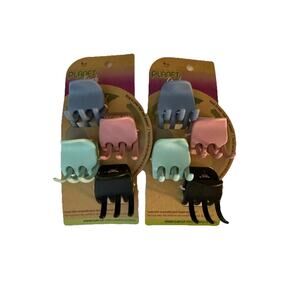 Set Of 2 - Planet Plant-Based Heritage Claw Clips, Medium, Strong, Bright Colors